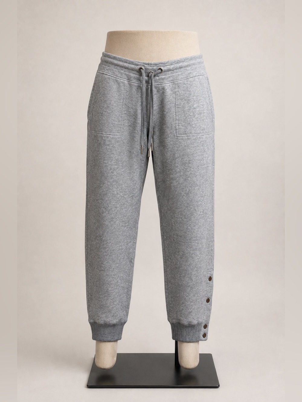 Anthropogie Saturday Sunday Jogger Pants Size Large Gray Drawstring Rib Cuffed